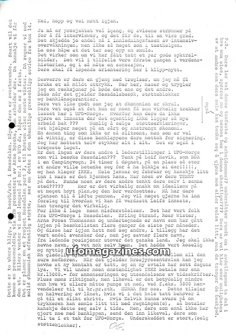 Cover of Klipprunden (Odd-Gunnar Roed) issue 1: UFO-Norge