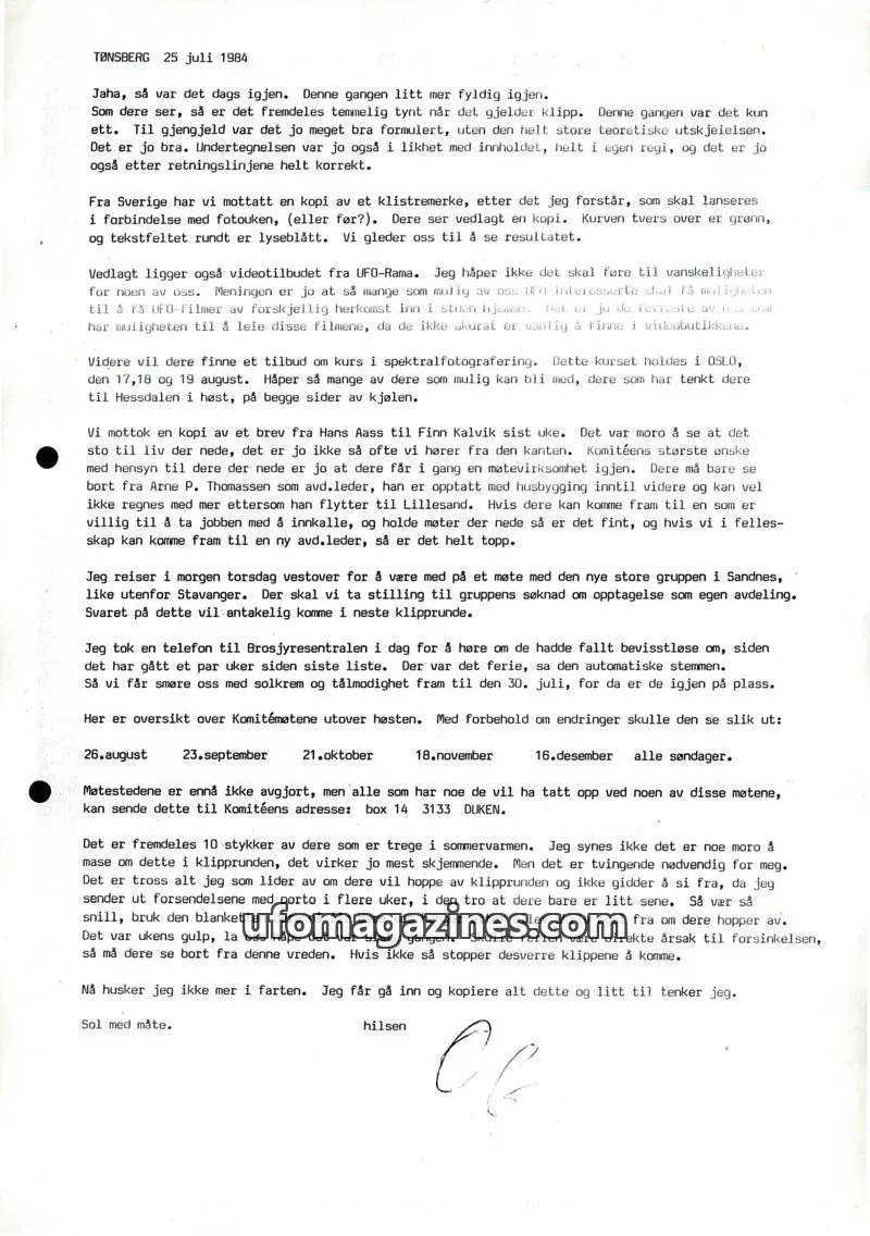 Cover of Klipprunden (Odd-Gunnar Roed) issue 25 juli 1984: TØNSBERG
