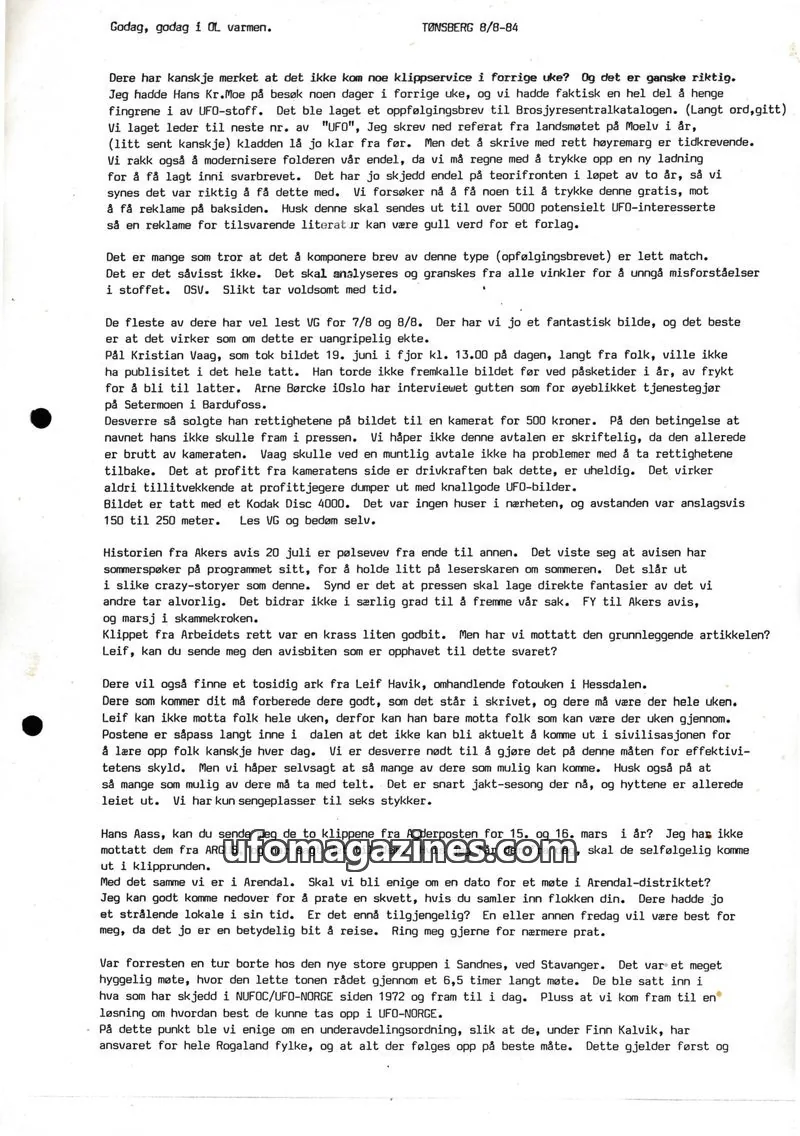 Cover of Klipprunden (Odd-Gunnar Roed) issue Nr. 180: UFO?