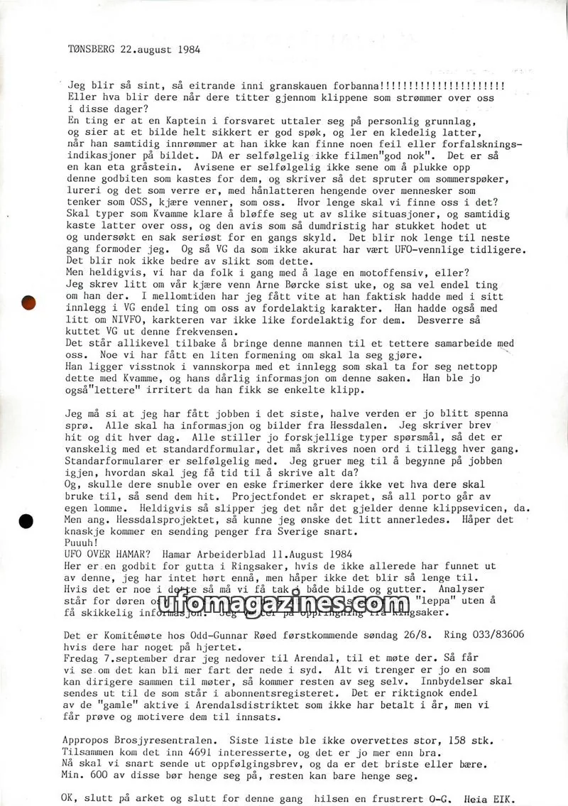 Cover of Klipprunden (Odd-Gunnar Roed) issue 8. AUG. 1984: Tidens Krav