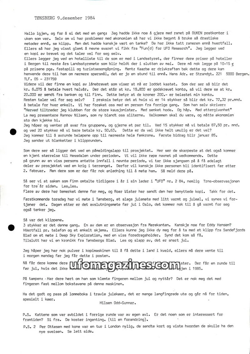 Cover of Klipprunden (Odd-Gunnar Roed) issue 9: UFO-Norge