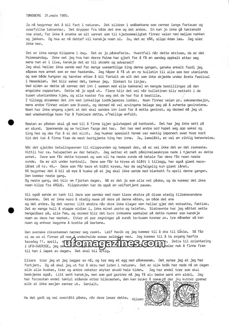 Cover of Klipprunden (Odd-Gunnar Roed) issue 31: TØNSBERG