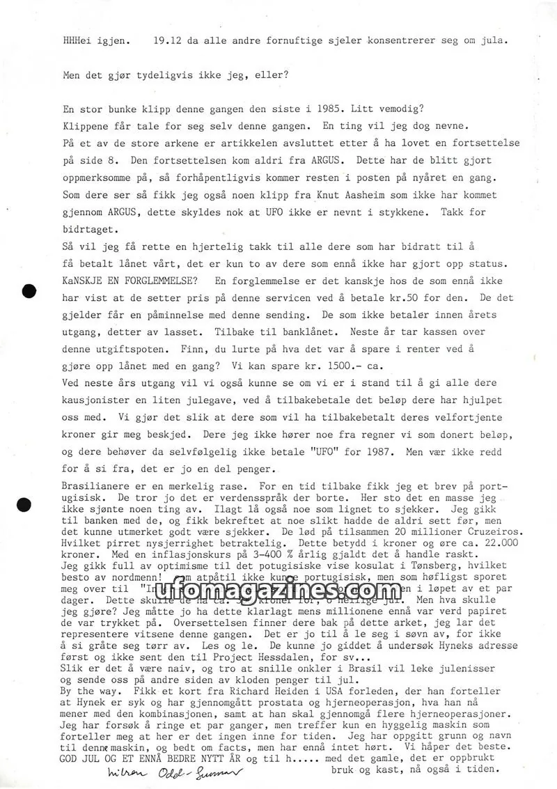 Cover of Klipprunden (Odd-Gunnar Roed) issue 19.12: UFO-kontakt