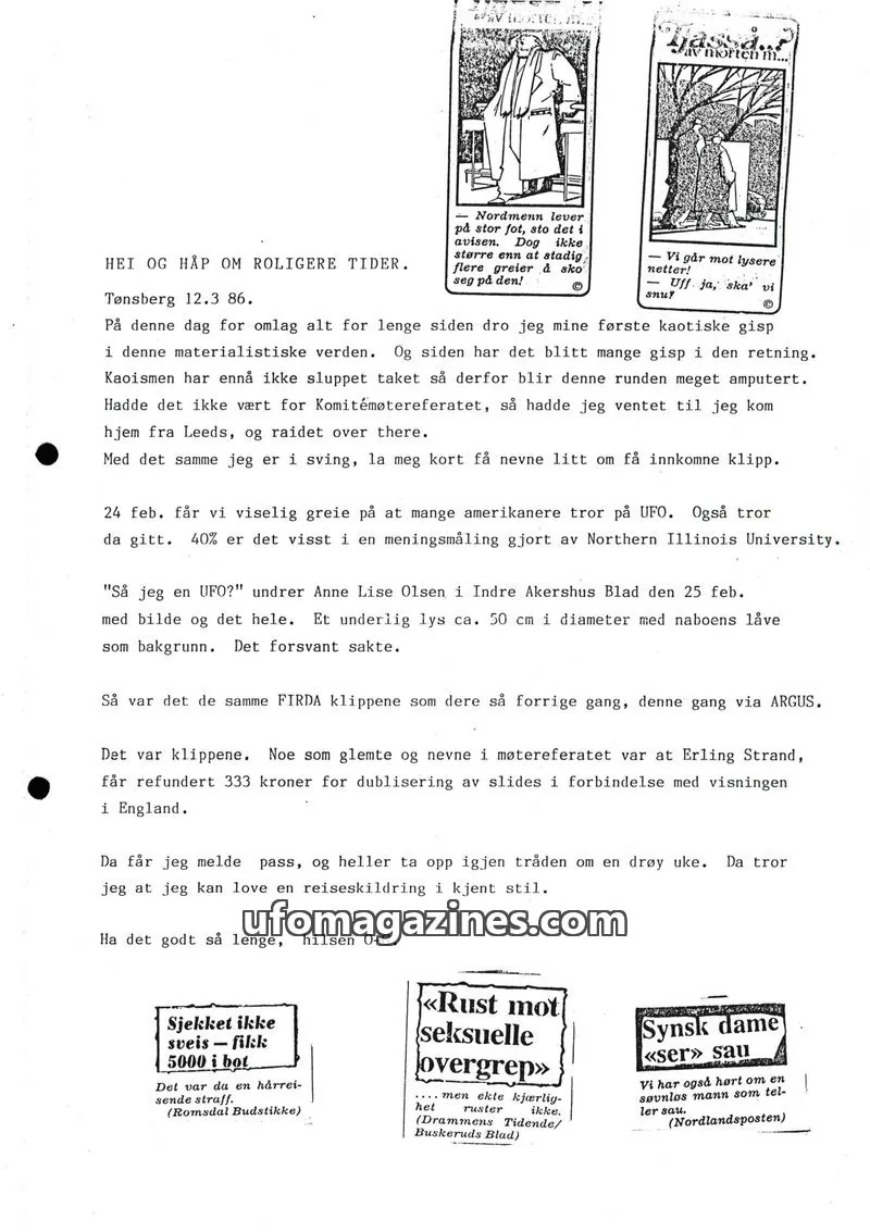 Cover of Klipprunden (Odd-Gunnar Roed) issue 8: NORSKE ARGUS