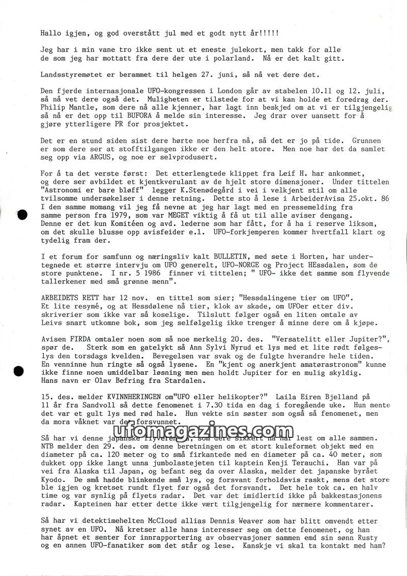 Cover of Klipprunden (Odd-Gunnar Roed) issue 5 - 1986. 1. ÅRGANG: BULLETIN