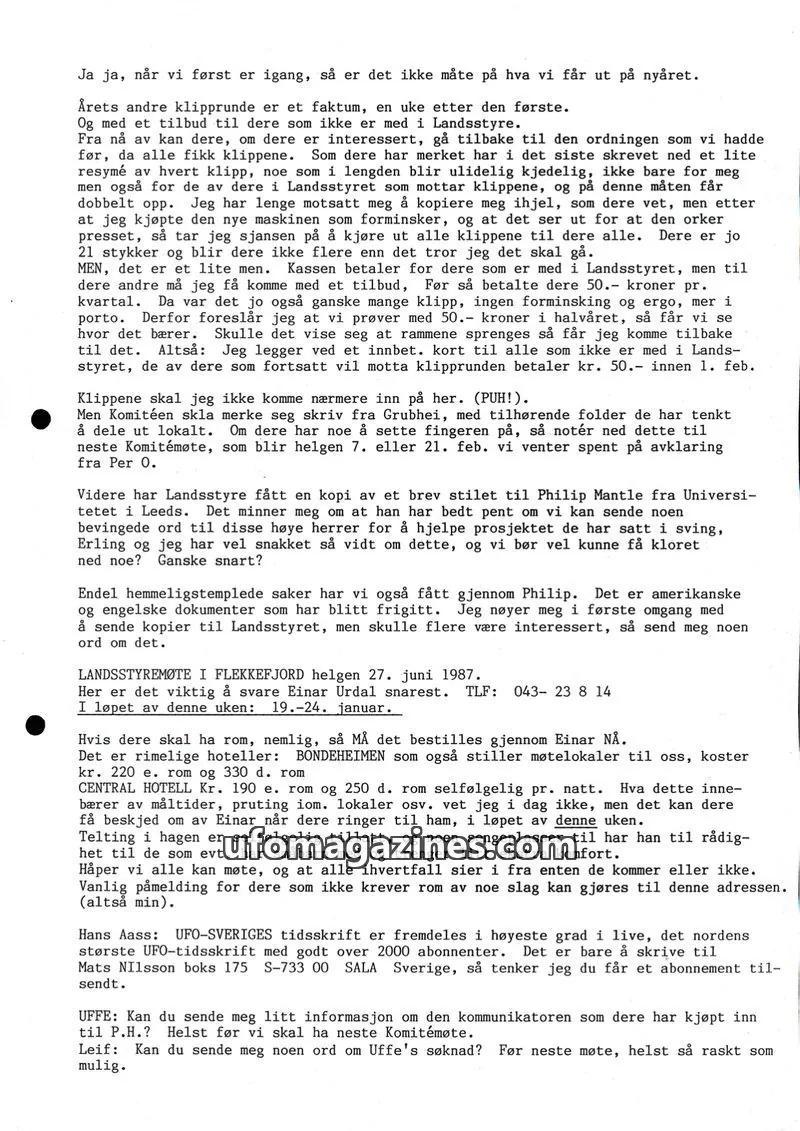 Cover of Klipprunden (Odd-Gunnar Roed) issue UFO - et forvirrende begrep.: UFO???