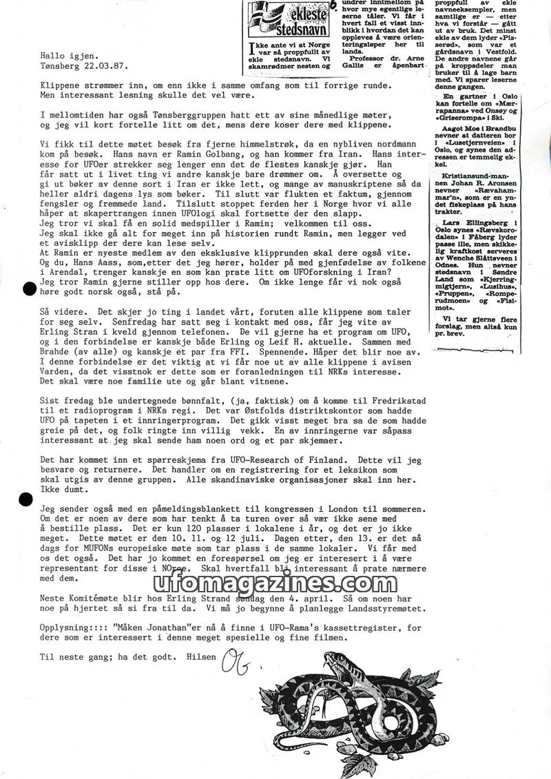 Cover of Klipprunden (Odd-Gunnar Roed) issue Special Edition: UFO-NORGE