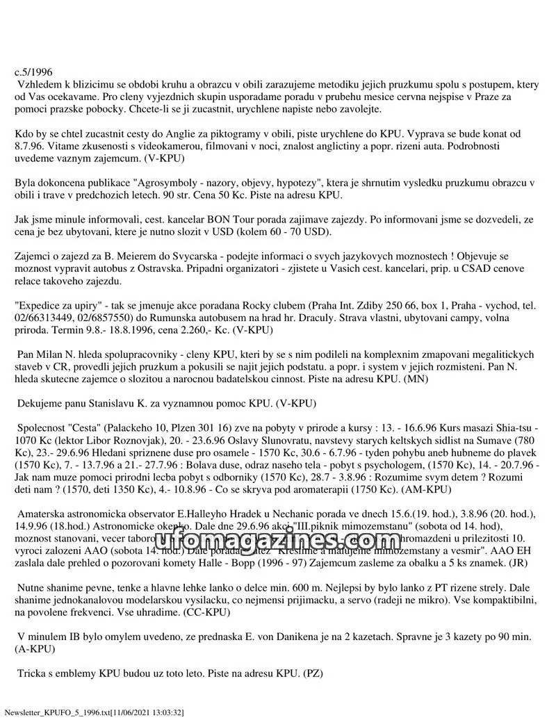 Cover of KPU issue 5/1996: Newsletter KPU FO