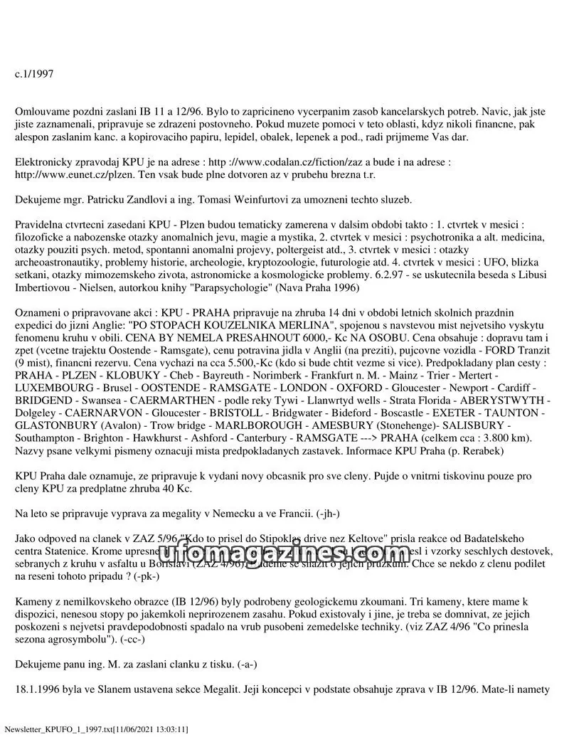 Cover of KPU issue 1/1997: Newsletter KPU