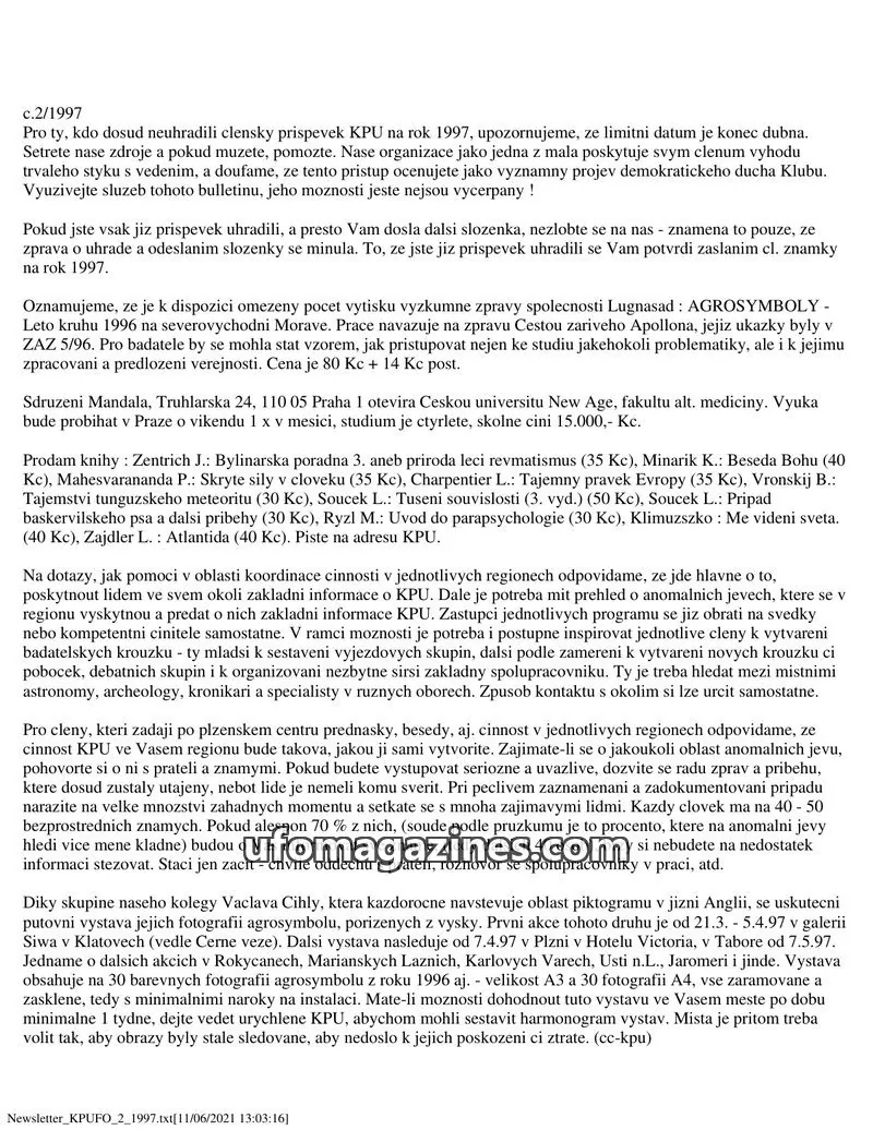 Cover of KPU issue 2/1997: Newsletter KPU FO