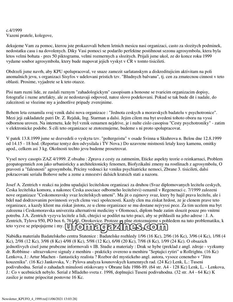 Cover of KPU issue 4/1999: Newsletter KPU FO
