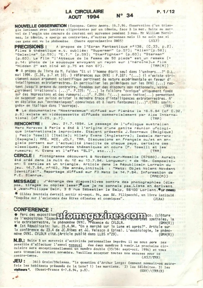 Cover of La Circulaire (CNEGU) issue 34: LA CIRCULAIRE