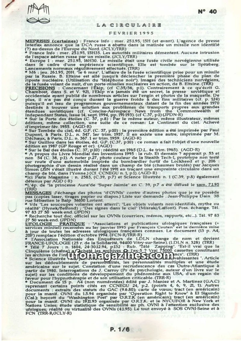 Cover of La Circulaire (CNEGU) issue 40: LA CIRCULAIRE