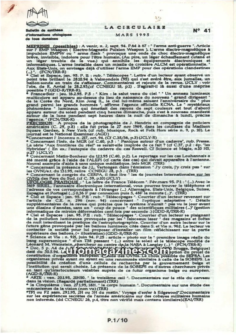 Cover of La Circulaire (CNEGU) issue N° 41: LA CIRCULAIRE