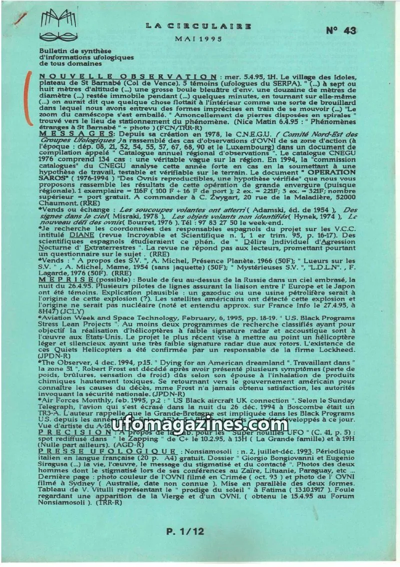 Cover of La Circulaire (CNEGU) issue 43: LA CIRCULAIRE