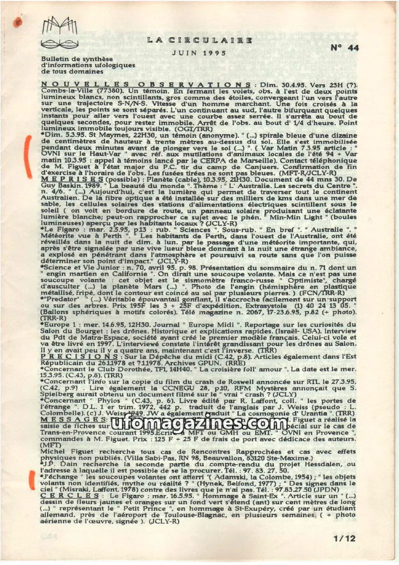 Cover of La Circulaire (CNEGU) issue 44: LA CIRCULAIRE