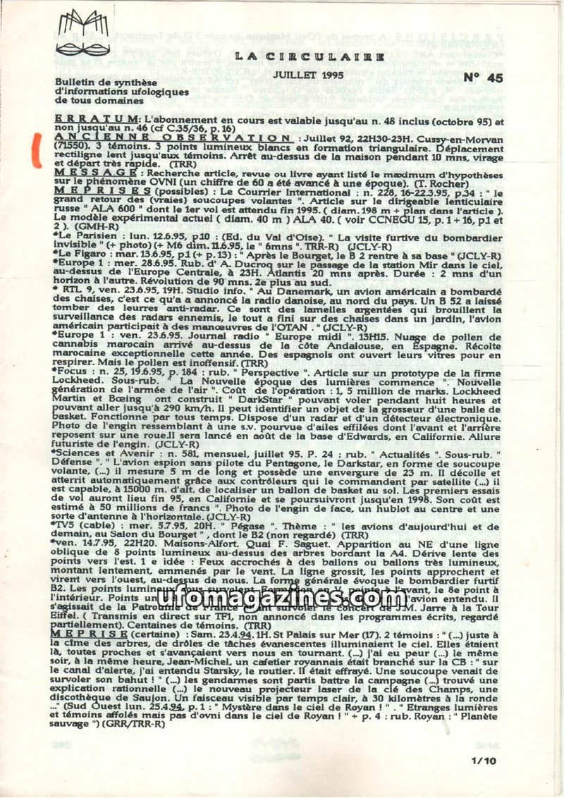 Cover of La Circulaire (CNEGU) issue 45: LA CIRCULAIRE