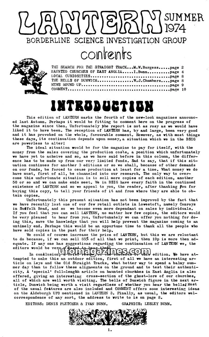Cover of BORDERLINE SCIENCE INVESTIGATION GROUP issue 4: LANTERN