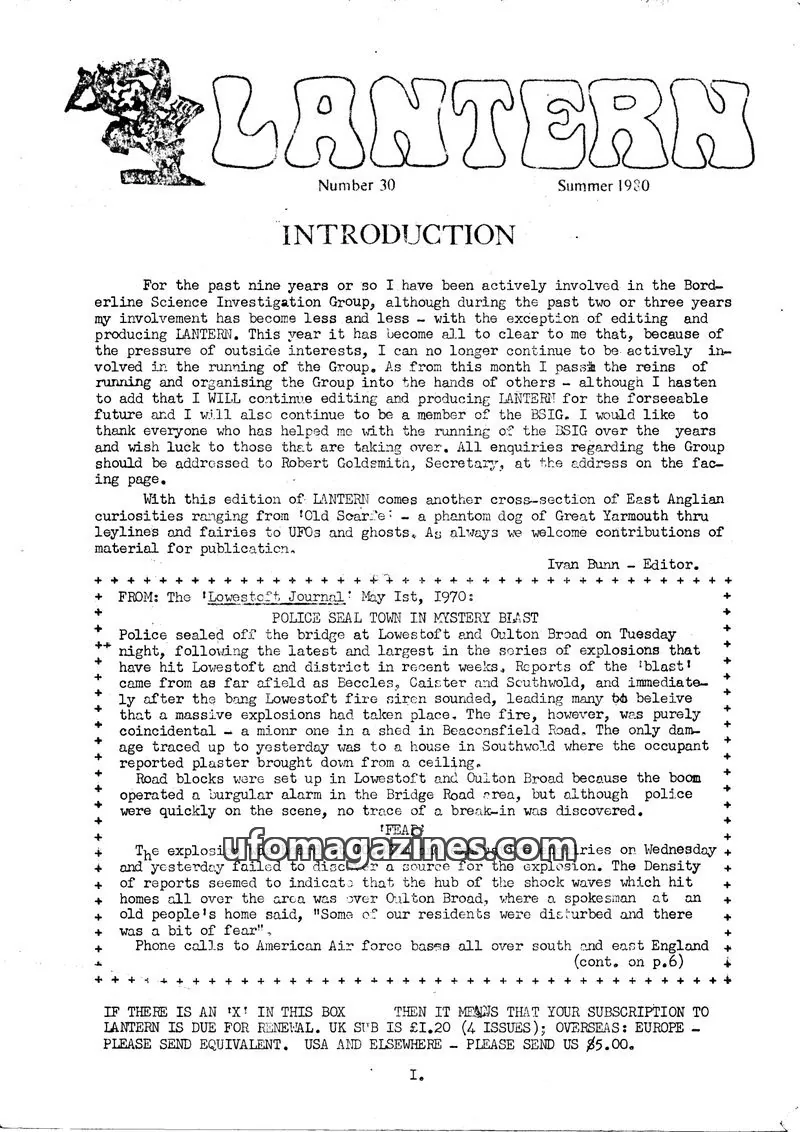 Cover of Lantern (Ivan Bunn) issue 30: LANTERN