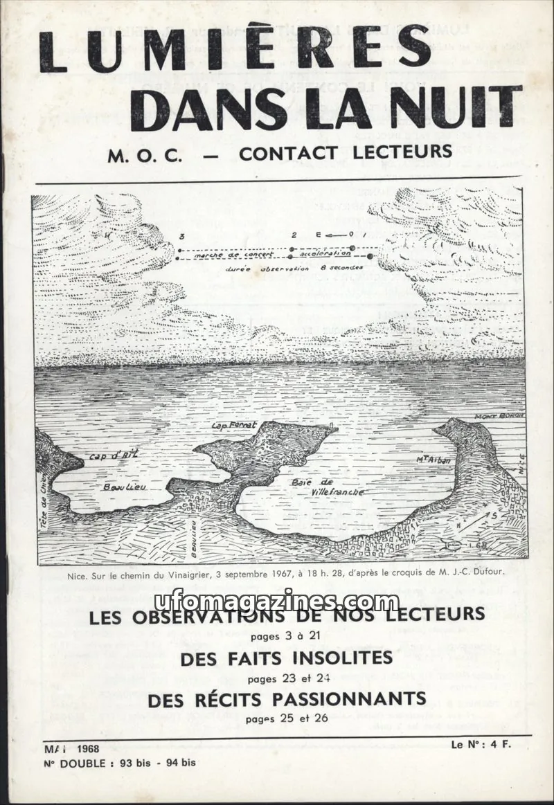 Cover of LDLN Contact Lecteurs issue N° DOUBLE : 93 bis 94 bis: LUMIÈRES DANS LA NUIT