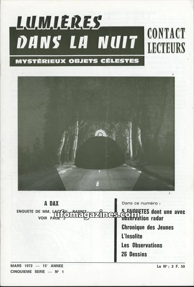 Cover of LDLN Contact Lecteurs issue 1: LUMIÈRES DANS LA NUIT