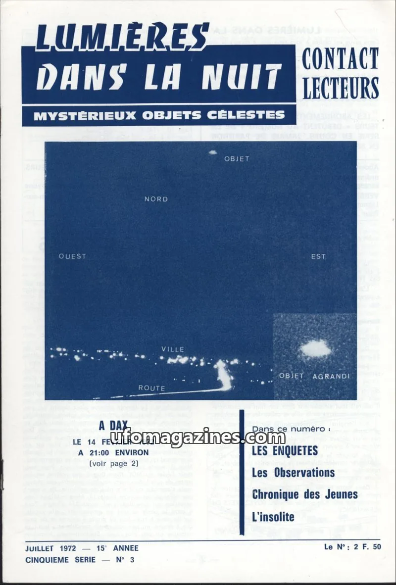 Cover of LDLN Contact Lecteurs issue 3: LUMIÈRES DANS LA NUIT
