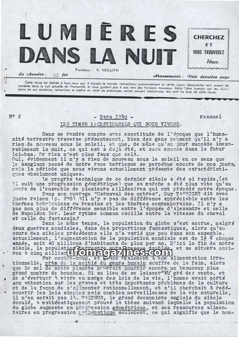 Cover of LDLN issue 2: LUMIÈRES DANS LA NUIT