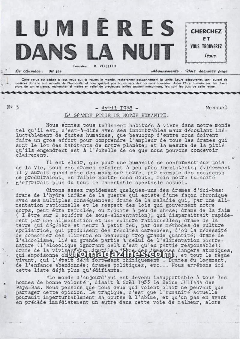 Cover of LDLN issue 3: LUMIÈRES DANS LA NUIT