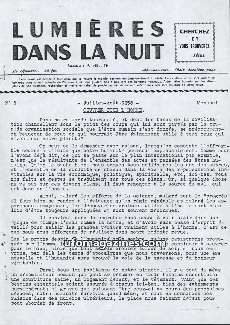 Cover of LDLN issue 6: LUMIÈRES DANS LA NUIT