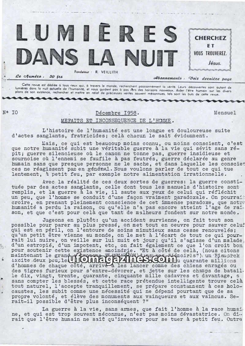 Cover of LDLN issue 10: LUMIÈRES DANS LA NUIT