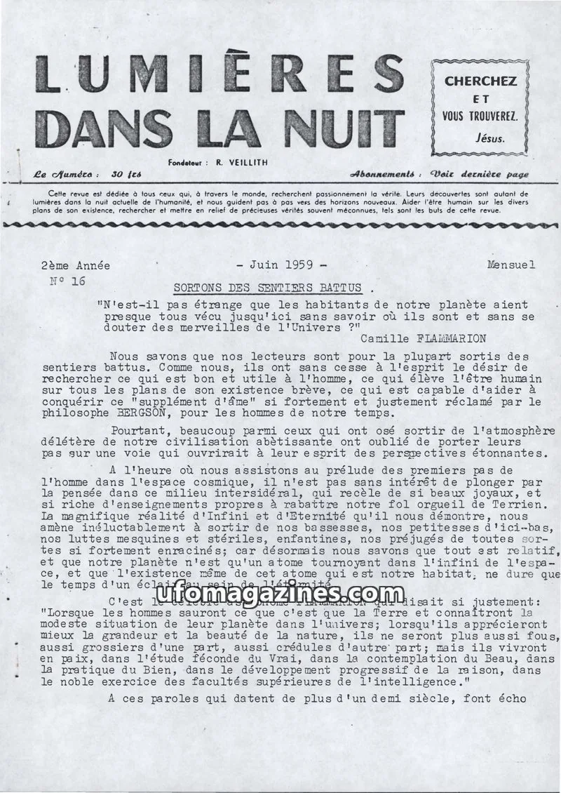 Cover of LDLN issue 16: LUMIÈRES DANS LA NUIT