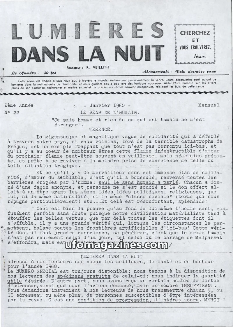 Cover of LDLN issue 22: LUMIÈRES DANS LA NUIT