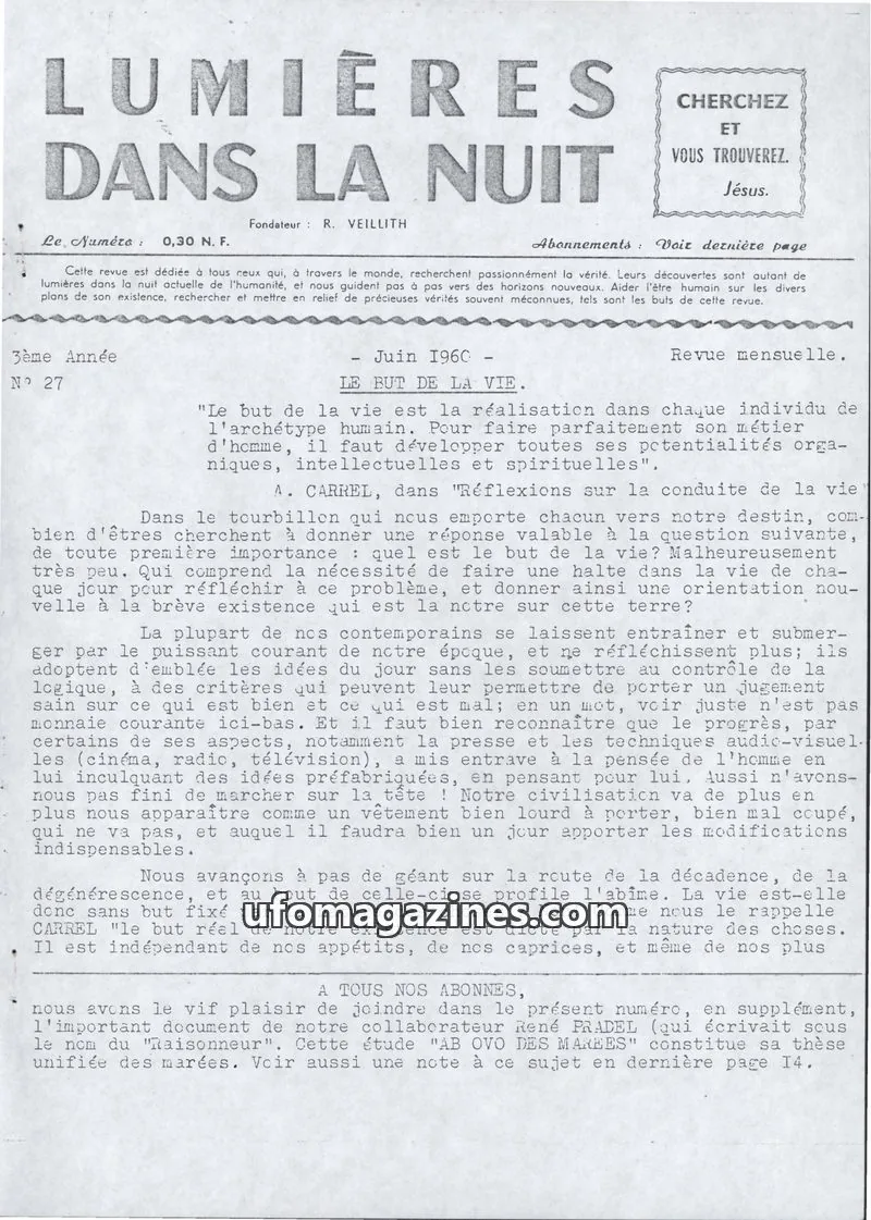 Cover of LDLN issue 27: LUMIÈRES DANS LA NUIT