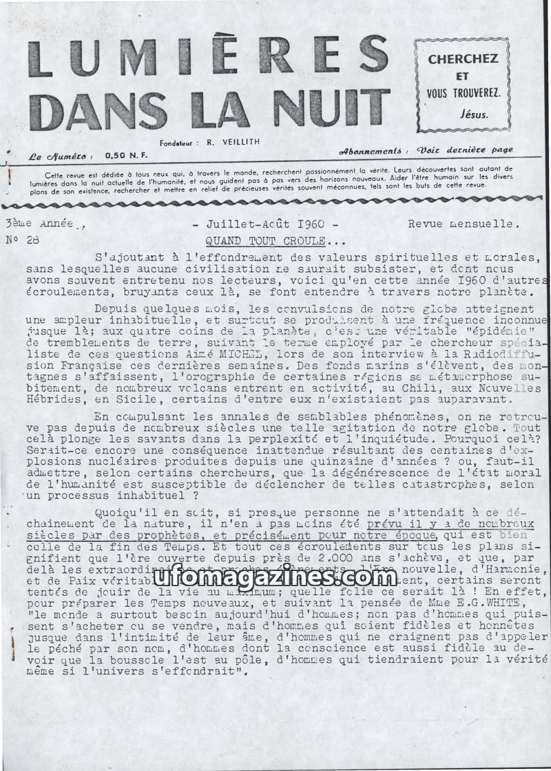 Cover of LDLN issue 28: LUMIÈRES DANS LA NUIT