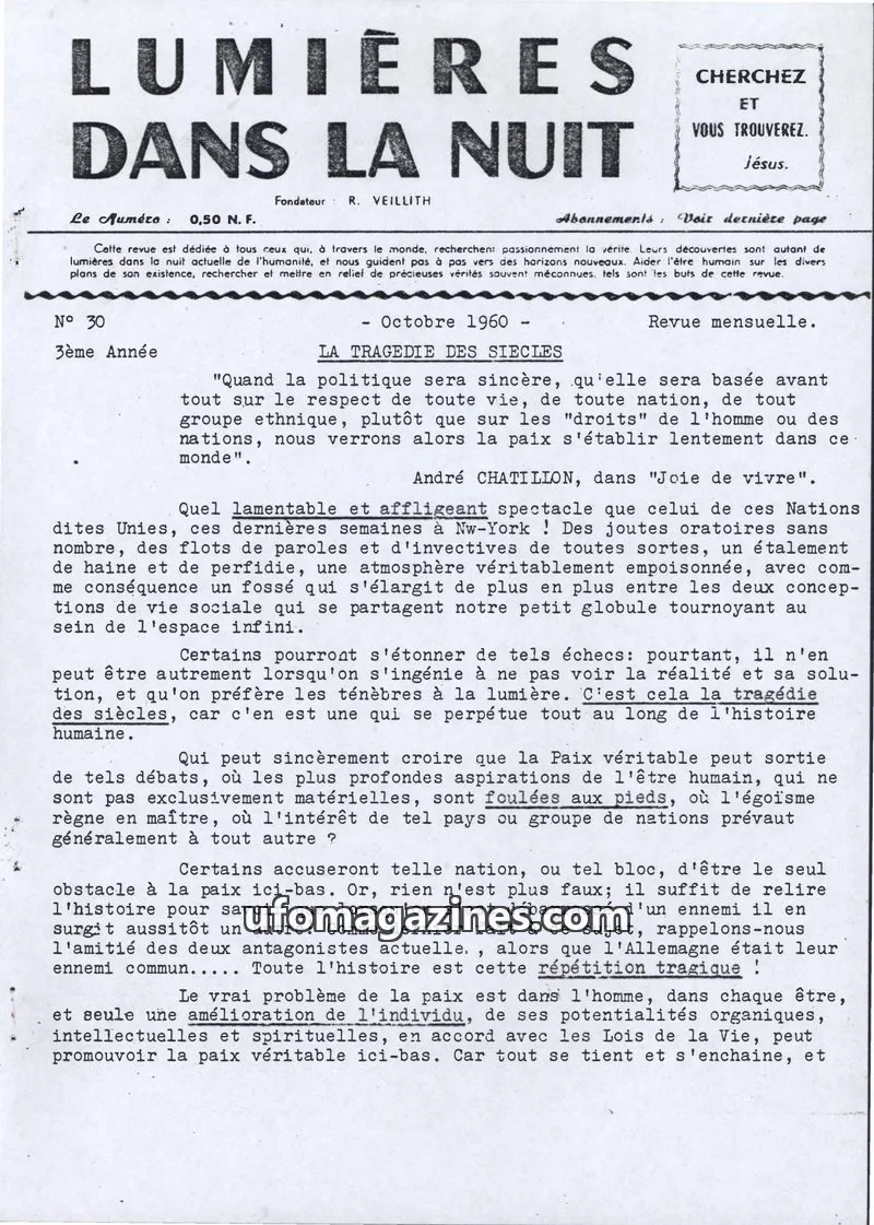 Cover of LDLN issue 30: LUMIÈRES DANS LA NUIT