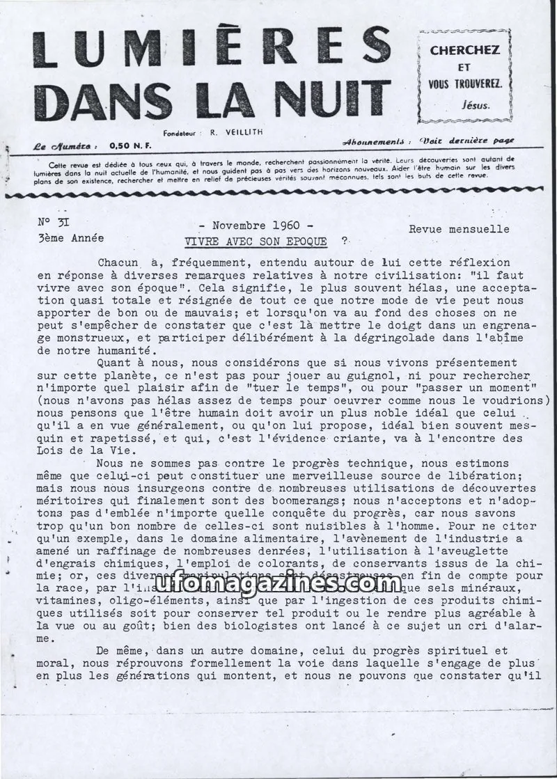 Cover of LDLN issue 31: LUMIÈRES DANS LA NUIT