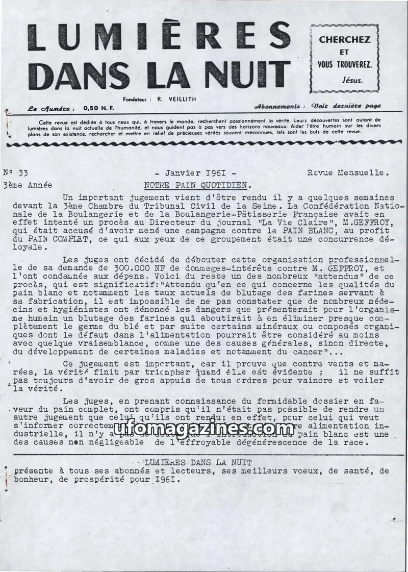 Cover of LDLN issue N° 33: LUMIÈRES DANS LA NUIT