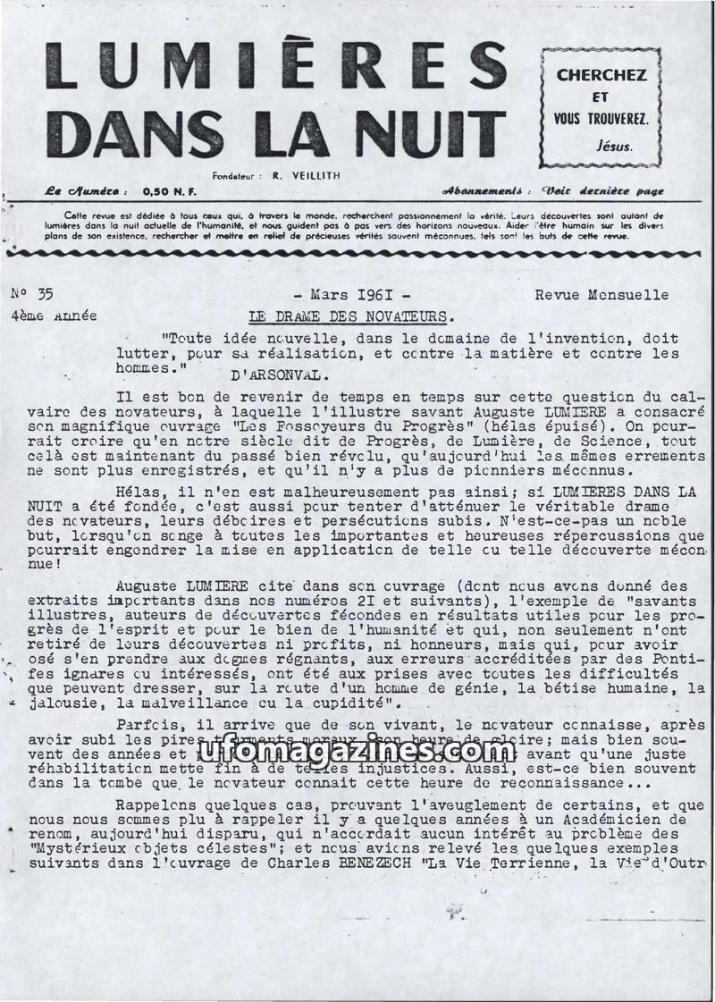 Cover of LDLN issue 35: LUMIÈRES DANS LA NUIT