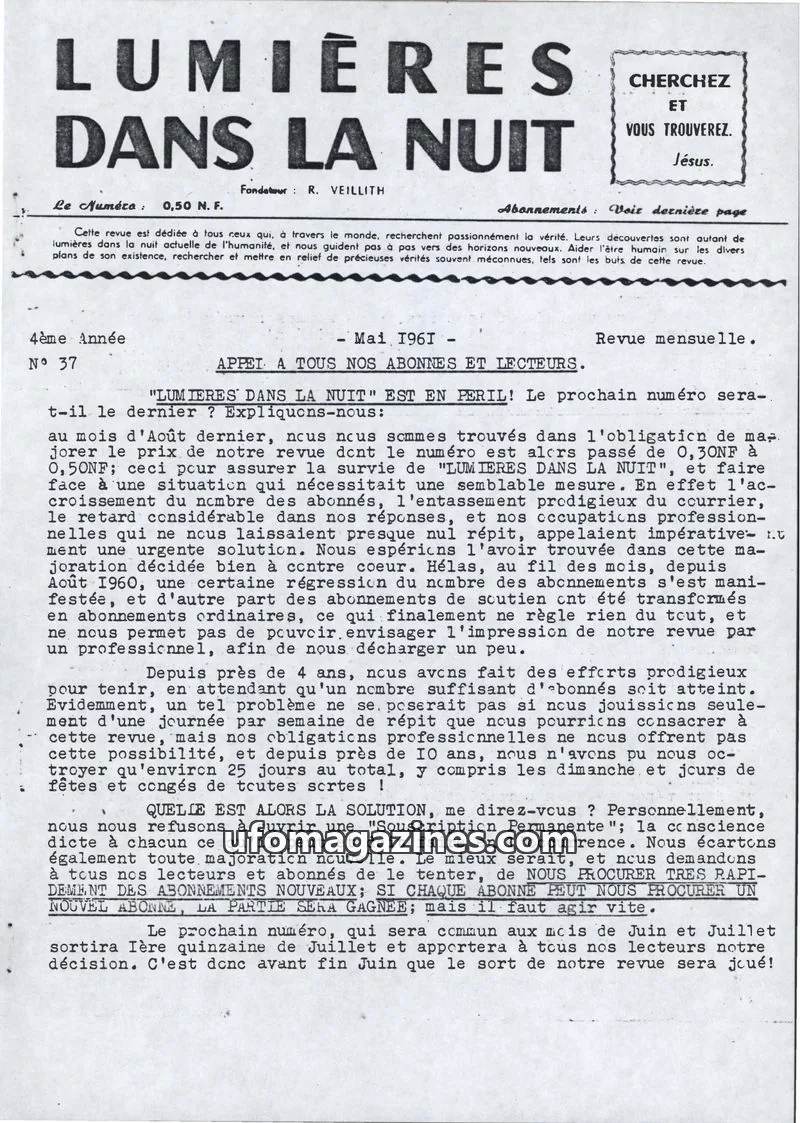 Cover of LDLN issue 37: LUMIÈRES DANS LA NUIT