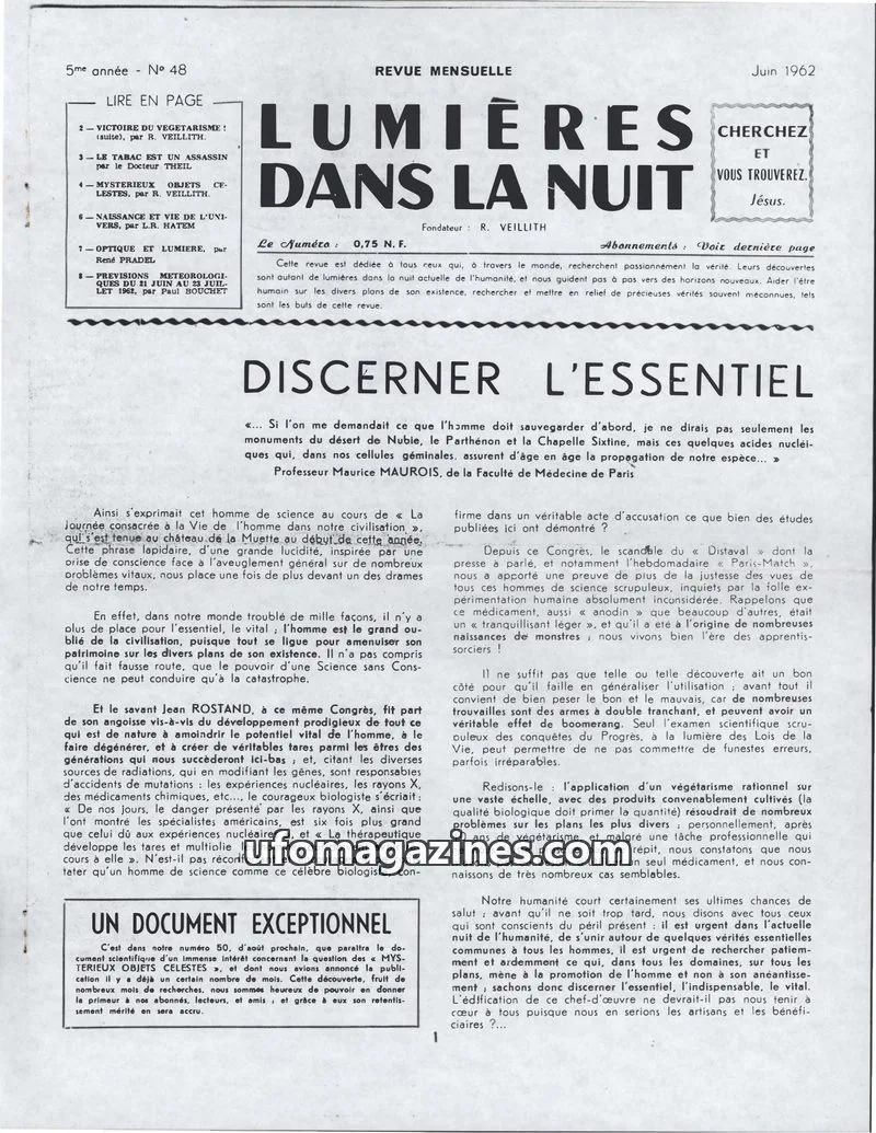 Cover of LDLN issue 48: LUMIÈRES DANS LA NUIT