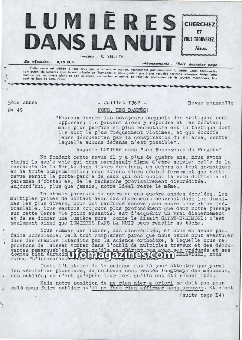 Cover of LDLN issue 49: LUMIÈRES DANS LA NUIT