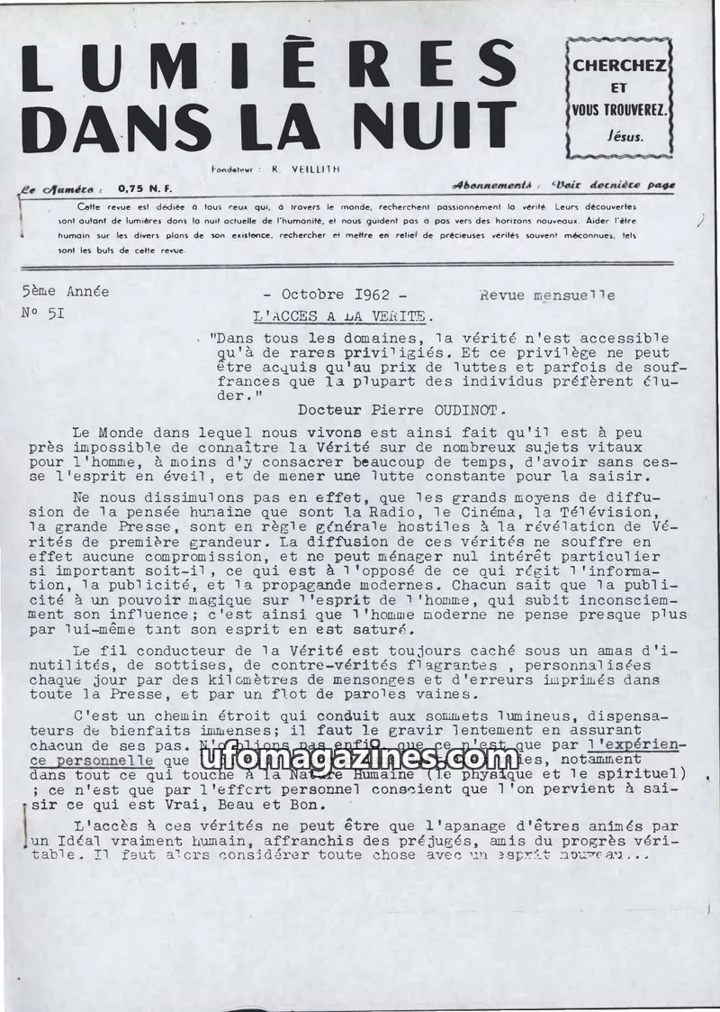 Cover of LDLN issue 51: LUMIÈRES DANS LA NUIT