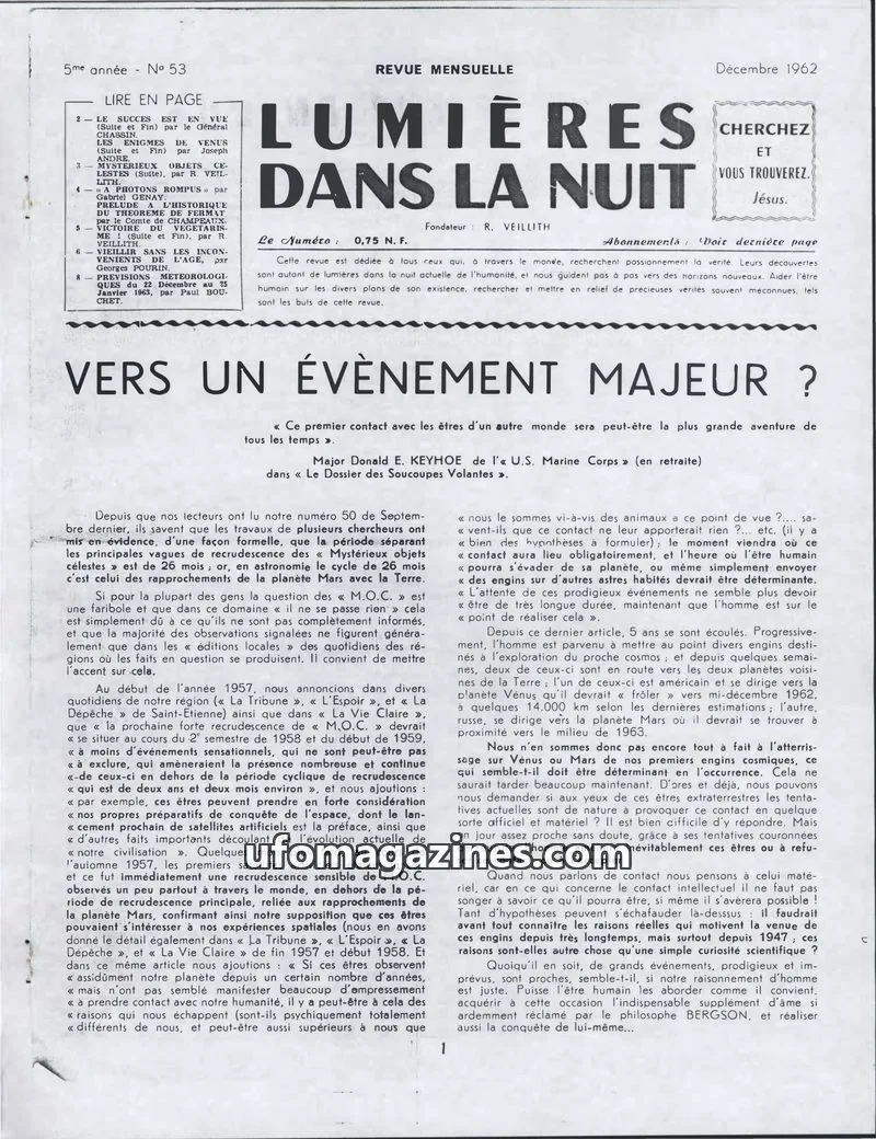 Cover of LDLN issue 53: LUMIÈRES DANS LA NUIT