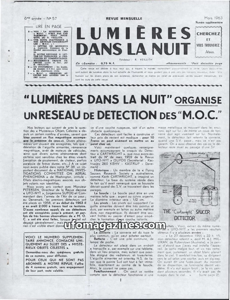 Cover of LDLN issue 57: LUMIÈRES DANS LA NUIT