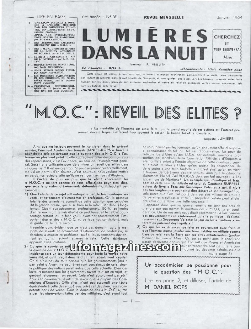 Cover of LDLN issue 65: LUMIÈRES DANS LA NUIT