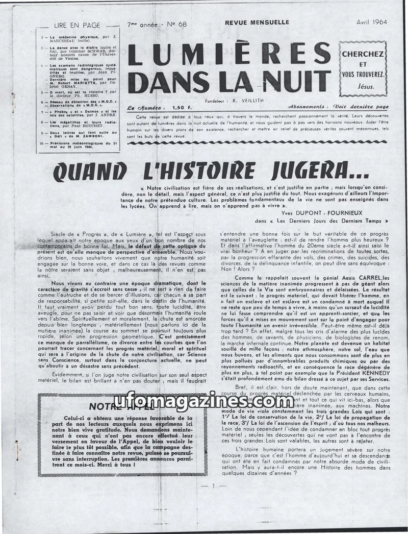 Cover of LDLN issue 68: LUMIÈRES DANS LA NUIT