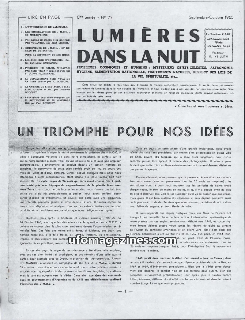 Cover of LDLN issue N° 77: LUMIÈRES DANS LA NUIT
