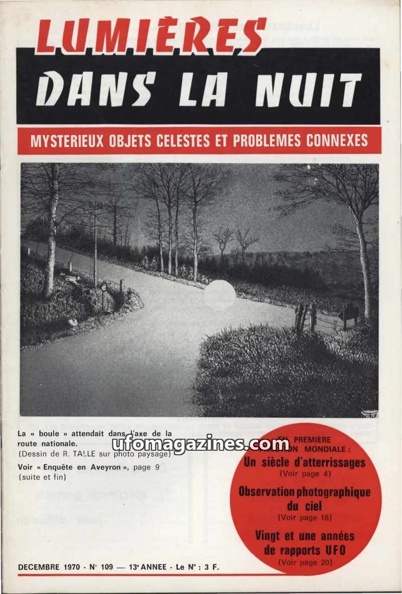 Cover of LDLN issue 109: LUMIÈRES DANS LA NUIT