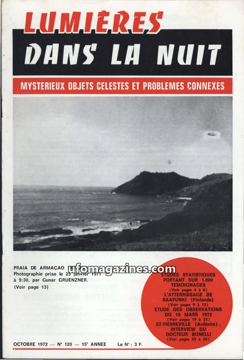 Cover of LUMIÈRES DANS LA NUIT (GROUPEMENT INTERNATIONAL DE RECHERCHES) issue 120: LUMIÈRES DANS LA NUIT