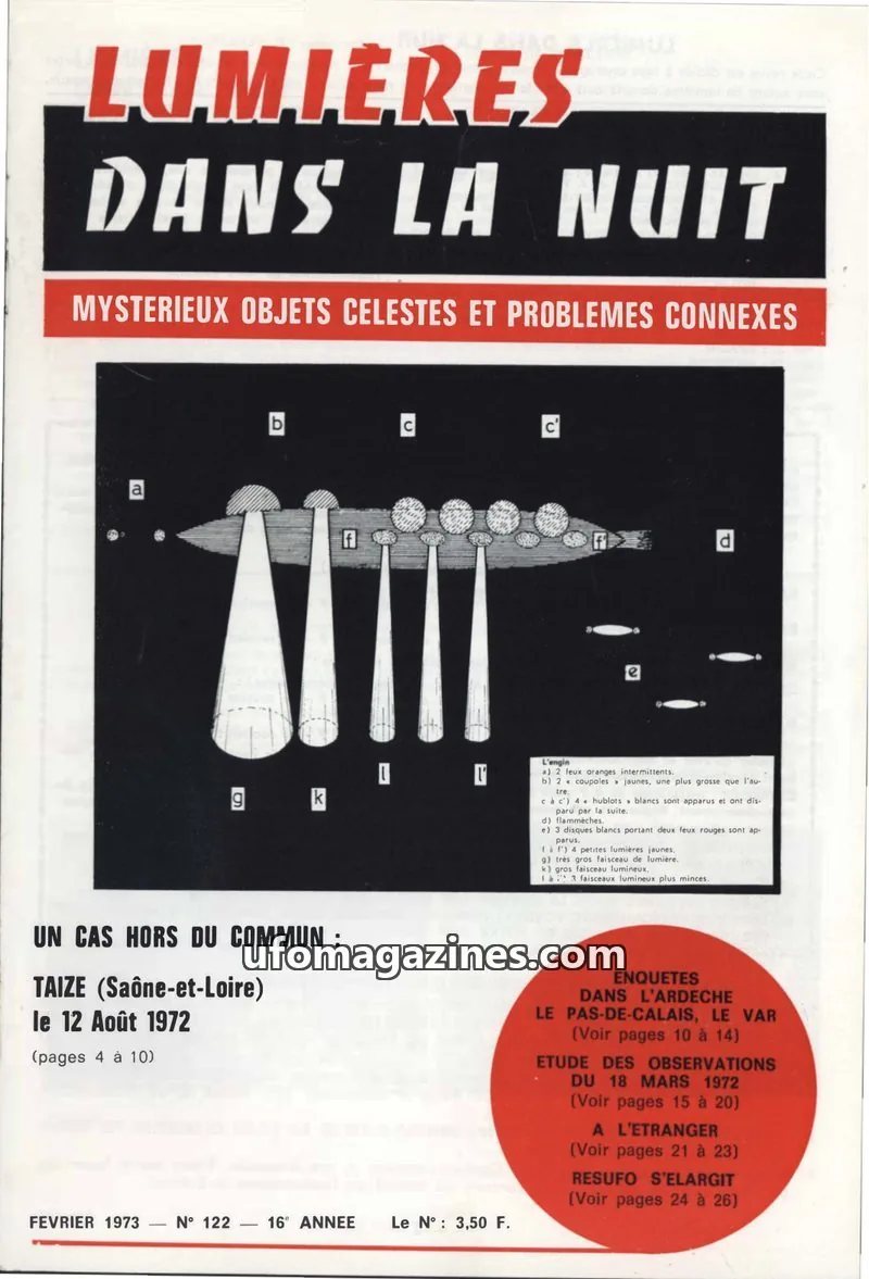 Cover of LUMIÈRES DANS LA NUIT (GROUPEMENT INTERNATIONAL DE RECHERCHES) issue 122: LUMIÈRES DANS LA NUIT